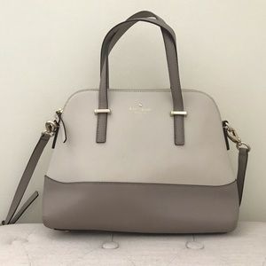 Two-toned (stone & grey) Kate Spade Bag